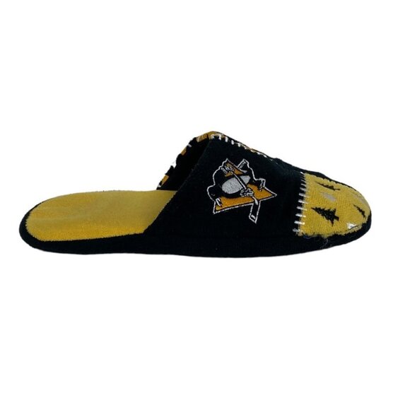 Pittsburg Penguins Slippers Ugly Sweater Comfortable Slip On Mens Small 7 to 8 - Picture 3 of 11